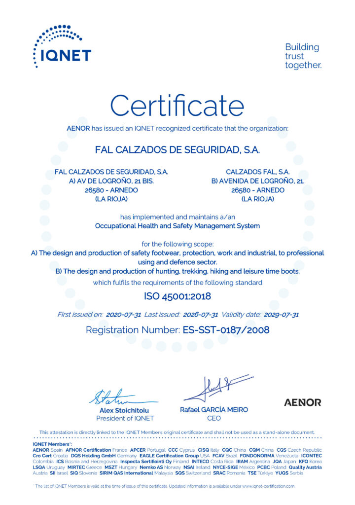 Fal Seguridad / ISO45001